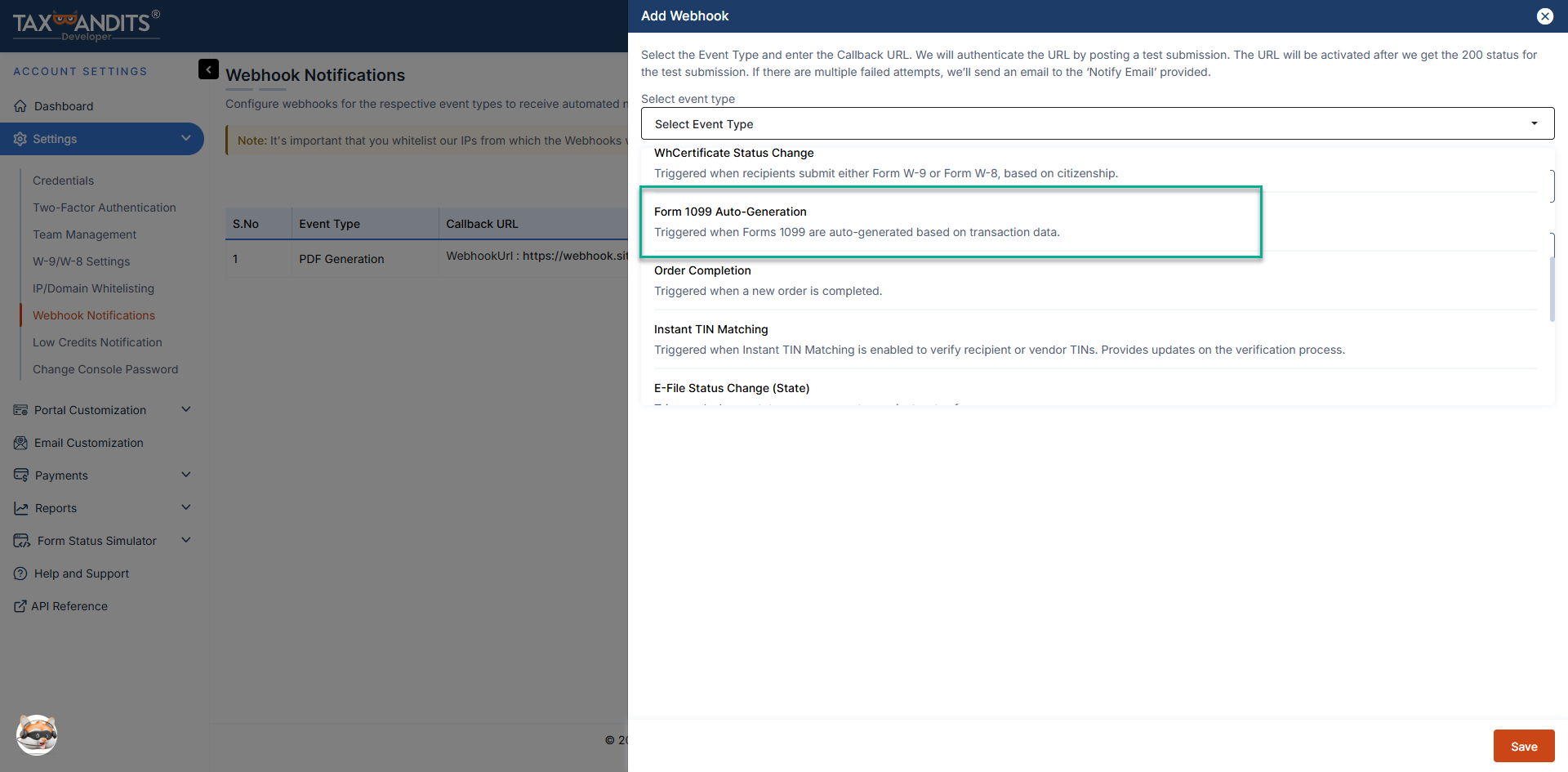 Form 1099 Auto Generation